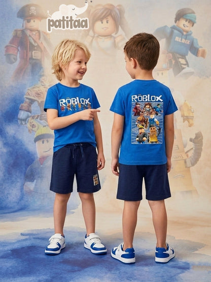 Conjunto niño en azul de Roblox