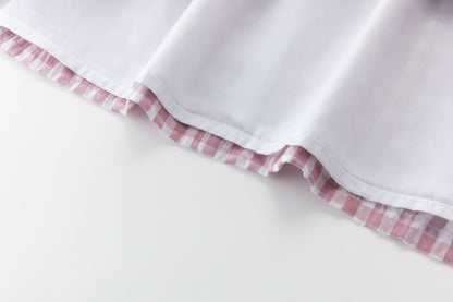 Vestido niña cuadros Vichy malva - Newness
