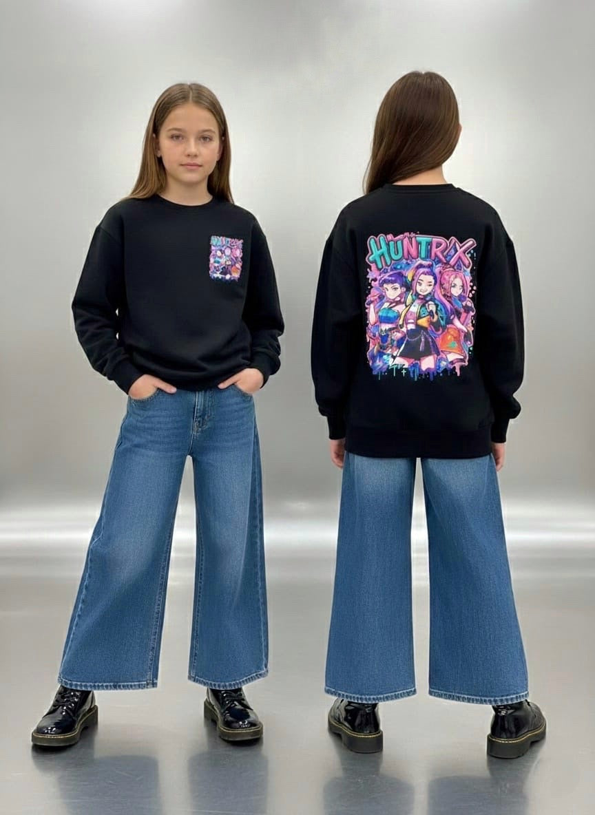 Sudadera negra unisex, de K-Pop - Pronta moda