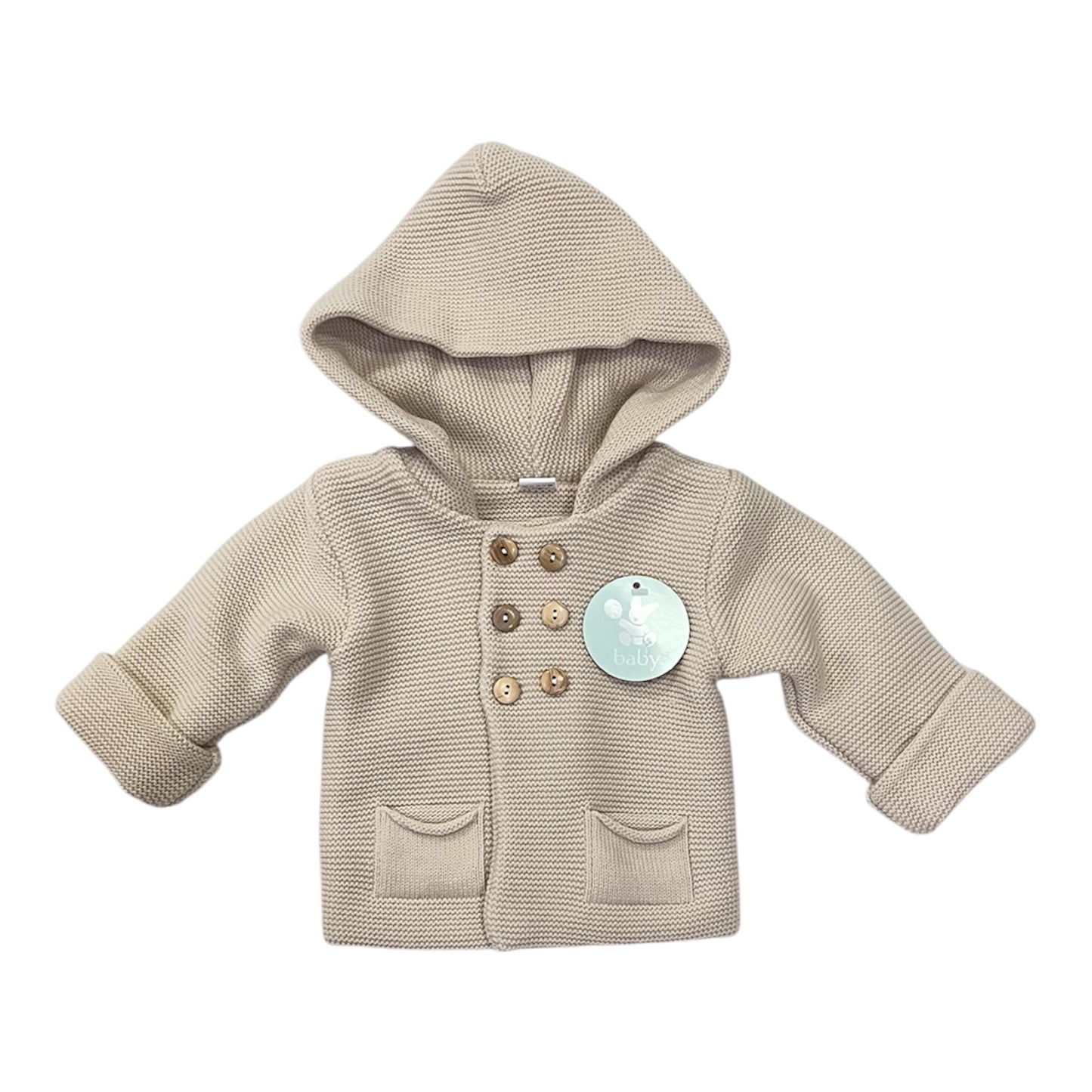 Chaqueta de punto color arena - Baby