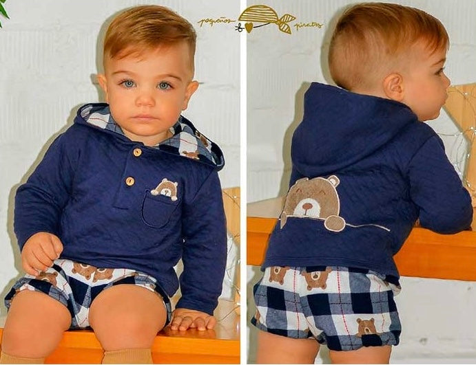 Conjunto niño bebé oso espalda  - Pequeños Piratas