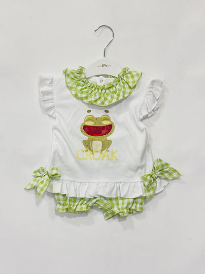 Conjunto niña rana verde - Pequeños Piratas