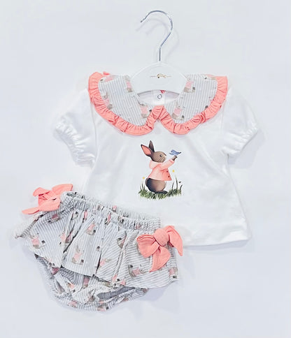 Conjunto de Dos Piezas "Conejito y Pájaro" para Bebé - Pequeños Piratas