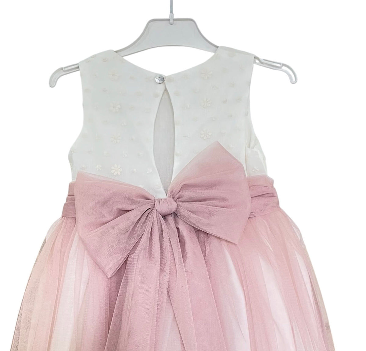 Vestido niña Ceremonia rosa empolvado