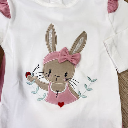 Conjunto de Bebé Niña conejita Rosa