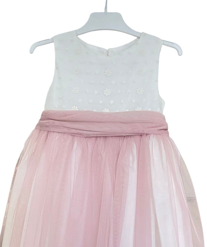 Vestido niña Ceremonia rosa empolvado