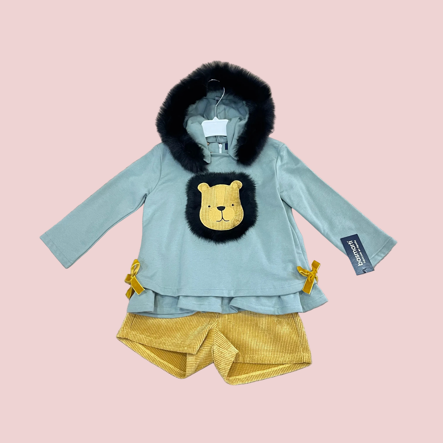 Sudadera + short de niña León - Basmarti