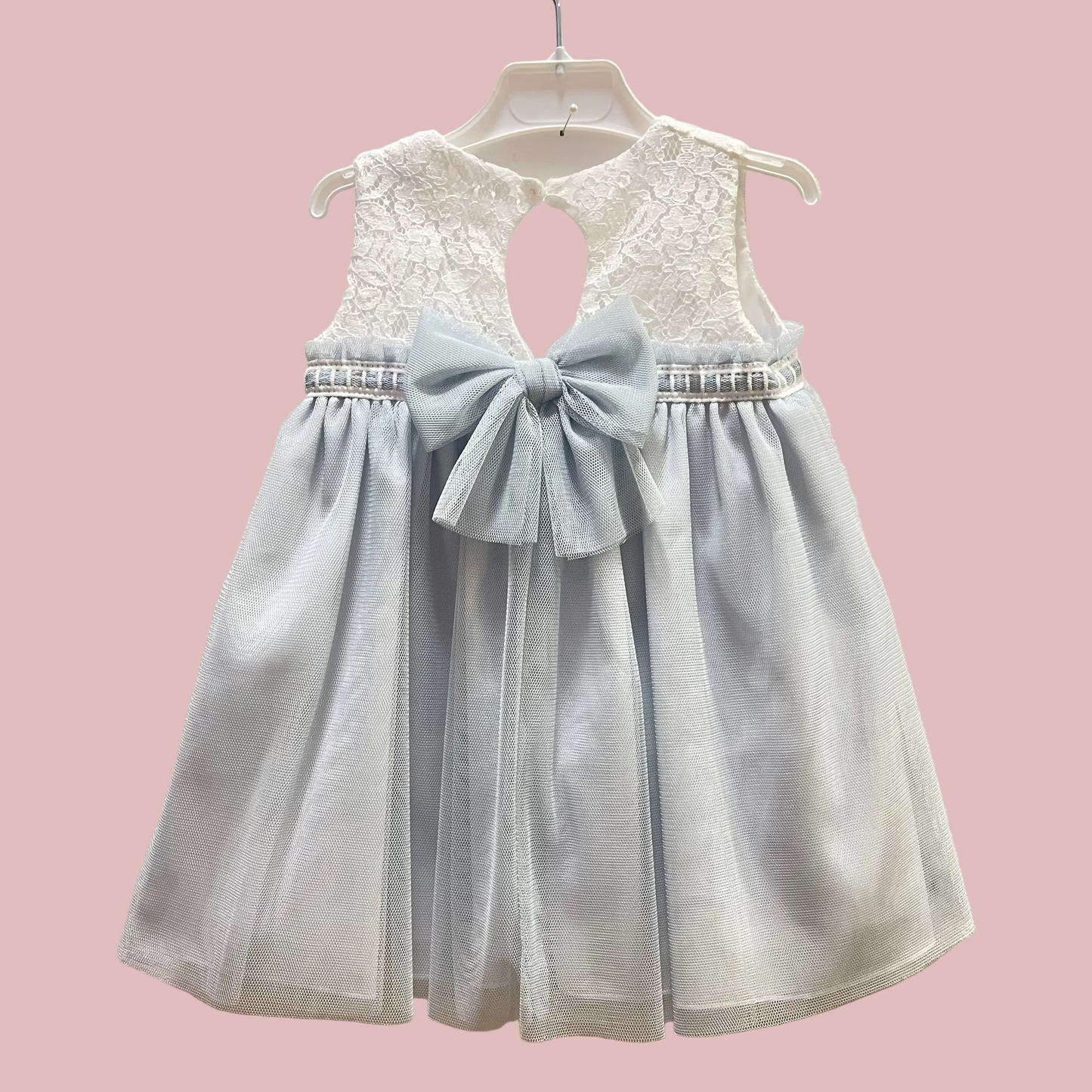 Vestido Ceremonia EDHA de niña en azul - Basmarti 2026