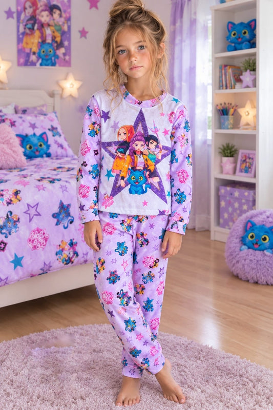 Pijama  polar de niña  🩷🩷 K-Pop 🩷🩷 Moda infantil CHICLE 