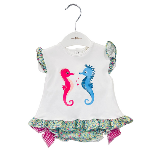 Conjunto de niña caballitos de mar - Pequeños Piratas