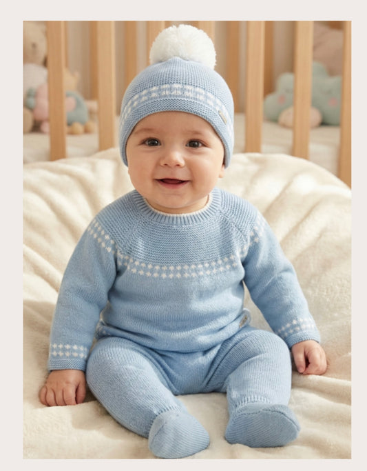 Conjunto de punto color azul - Baby