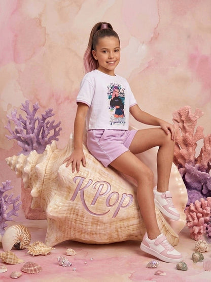 Conjunto short en lila - K- Pop