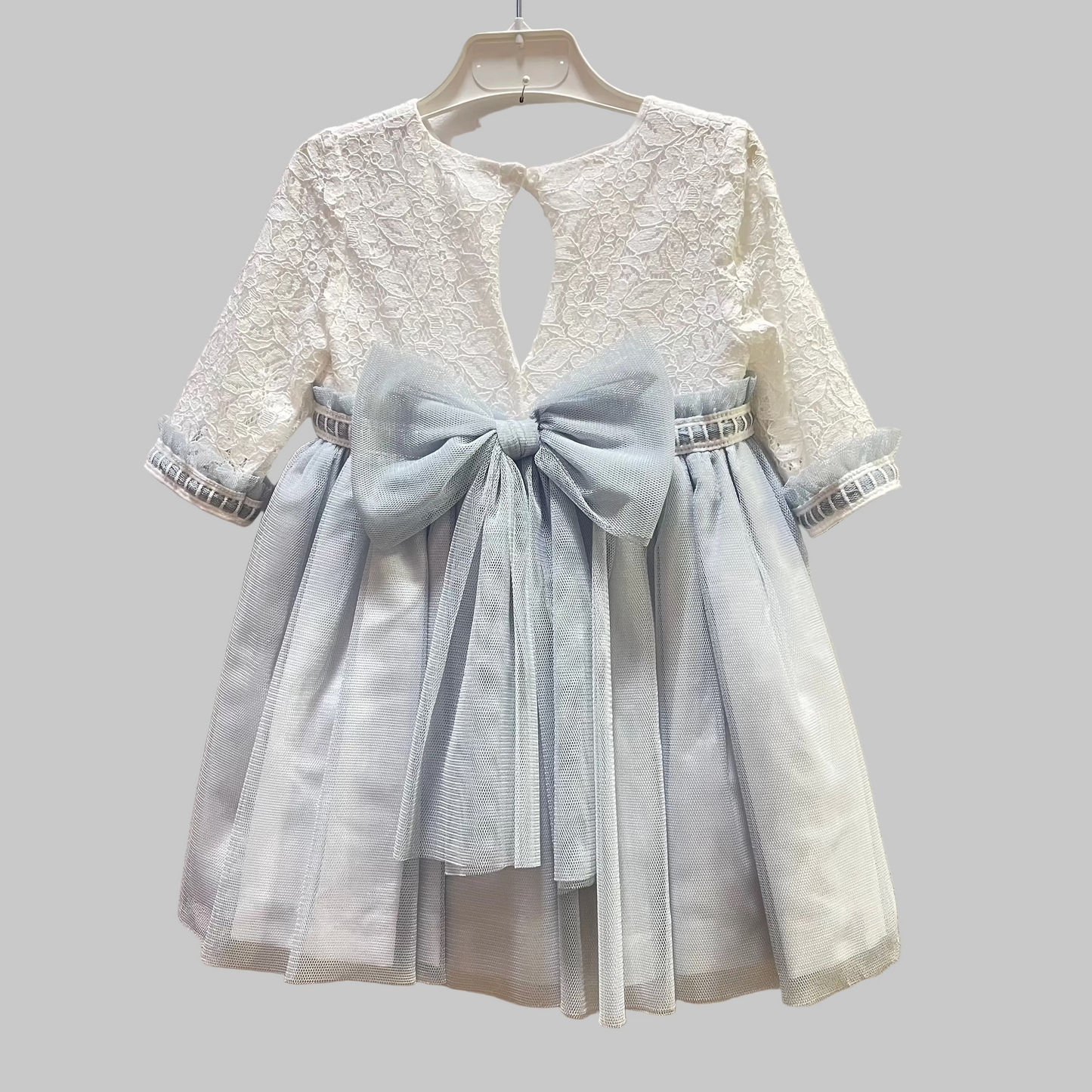 Vestido EDHA Ceremonia de niña en azul - Basmarti 2026