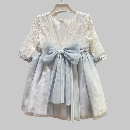 Vestido EDHA Ceremonia de niña en azul - Basmarti 2026