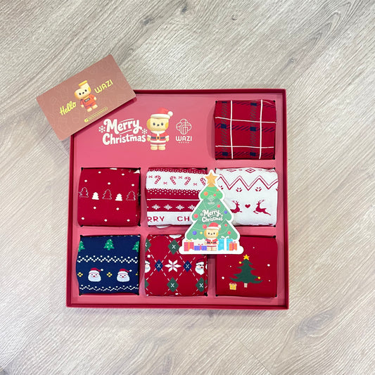 Caja regalo de 7pares de calcetines navideños 🎄