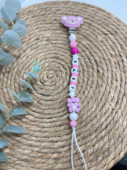 Cadenas chupetes de silicona ositos
