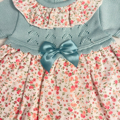 Vestido estampado cuerpo de punto