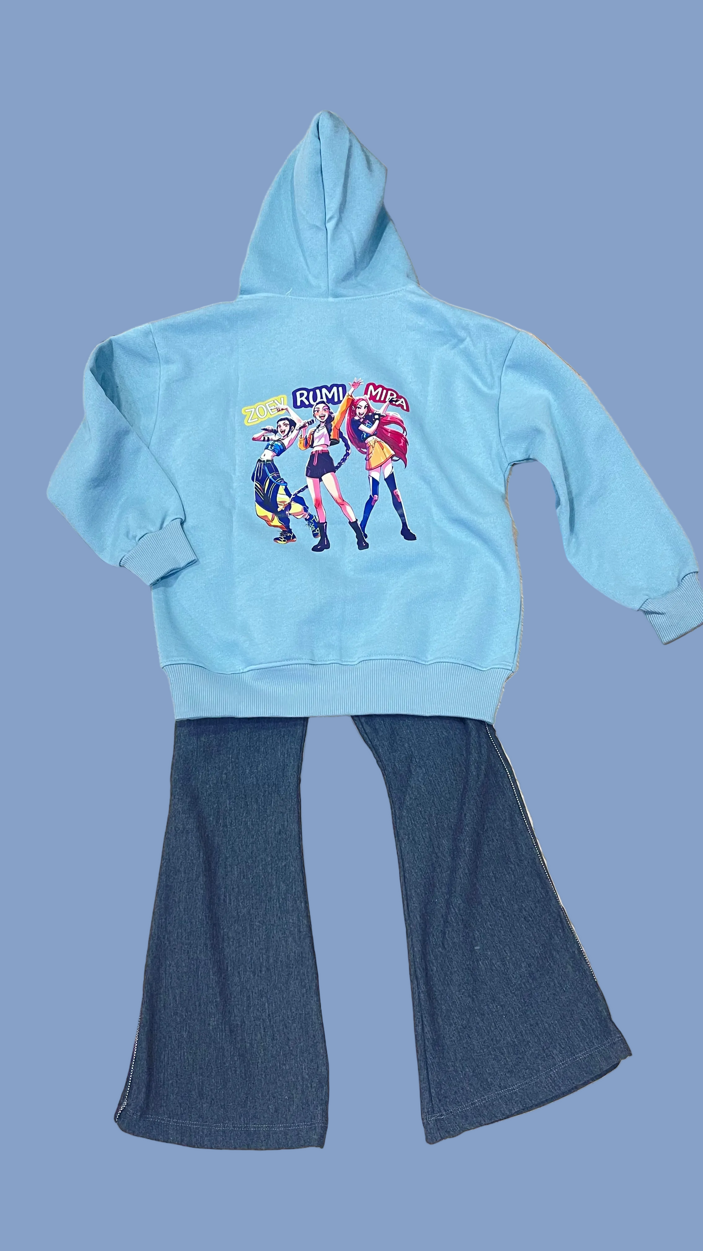 Chándal niña con sudadera azul viejo de  K- Pop - Patitaa