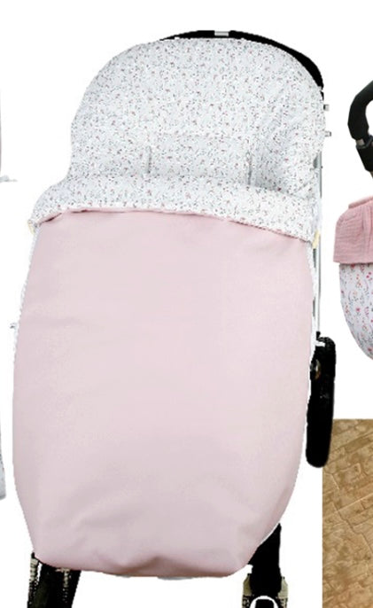 Saco silla universal de pulipiel con flores rosa