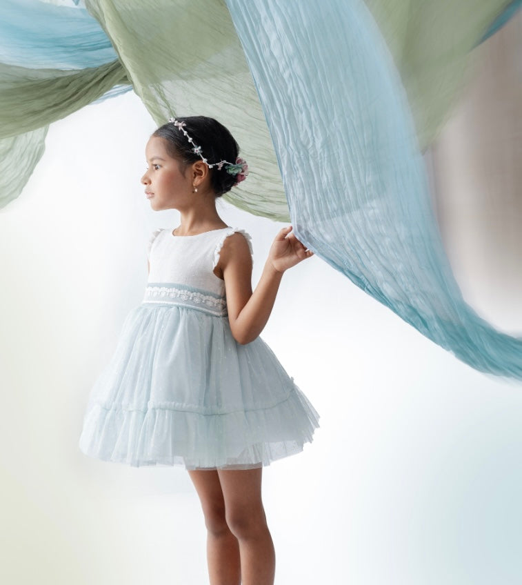 Vestido Ceremonia Hortensia de niña - Basmarti 2026