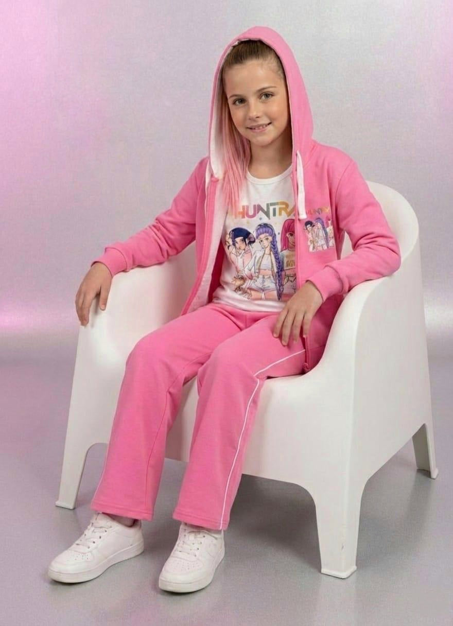Conjunto tres piezas rosa K- Pop -