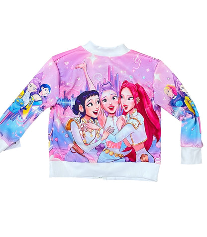 Sudadera con cremalleras estampada k-Pop