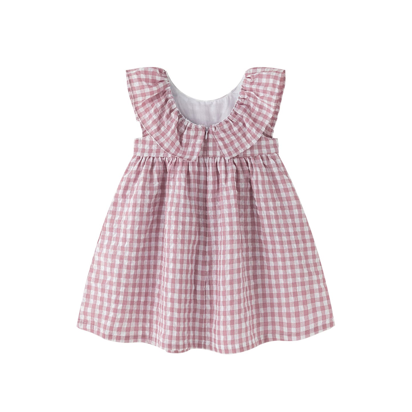 Vestido niña cuadros Vichy malva - Newness
