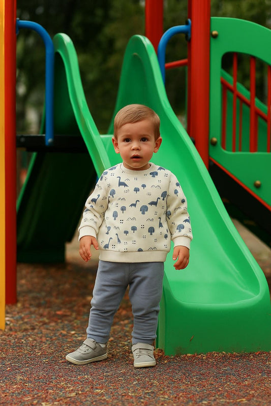 Chandal bebe dinosaurio azules - Babybol
