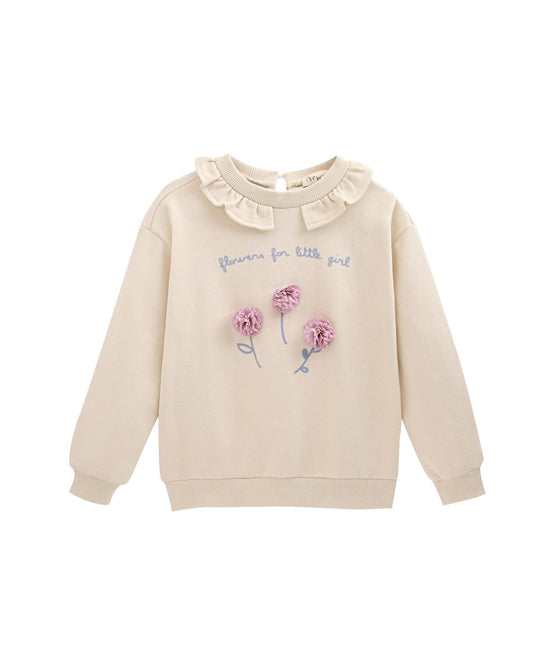 Sudadera niña beige - Newness invierno