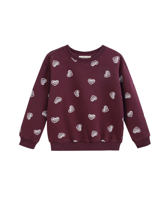 Sudadera niña granate - Newness invierno