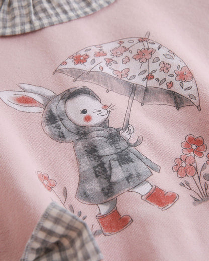 Sudadera bebé niña conejita paraguas - Newness invierno