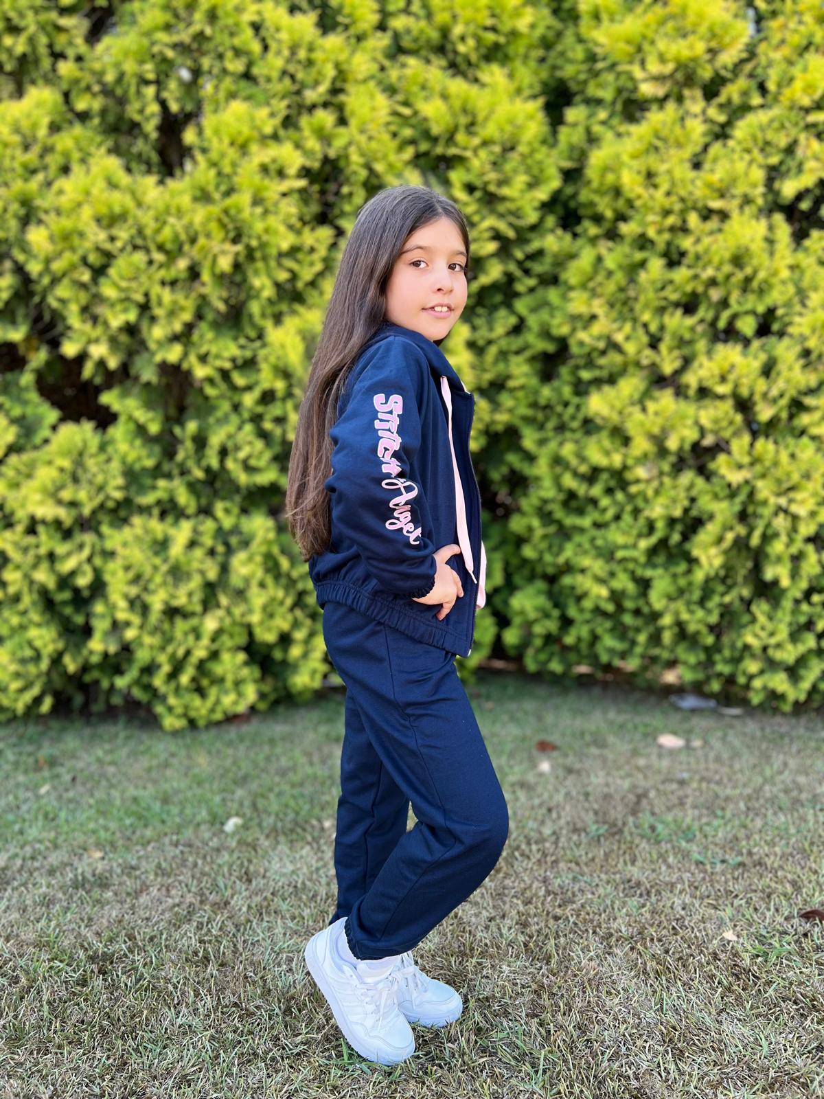 Chandal de niña azul marino de Stitch