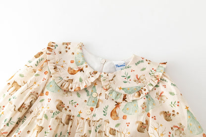 Vestido niña animalitos del bosque - Newness