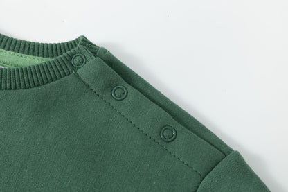 Sudadera bebé dinosaurio en verde - Newness invierno