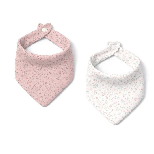 Pack 2 baberos impermeables de bambú pétalos - Interbaby