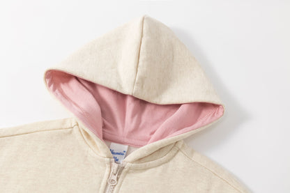 Sudadera niña rosa con bolsillos  - Newness