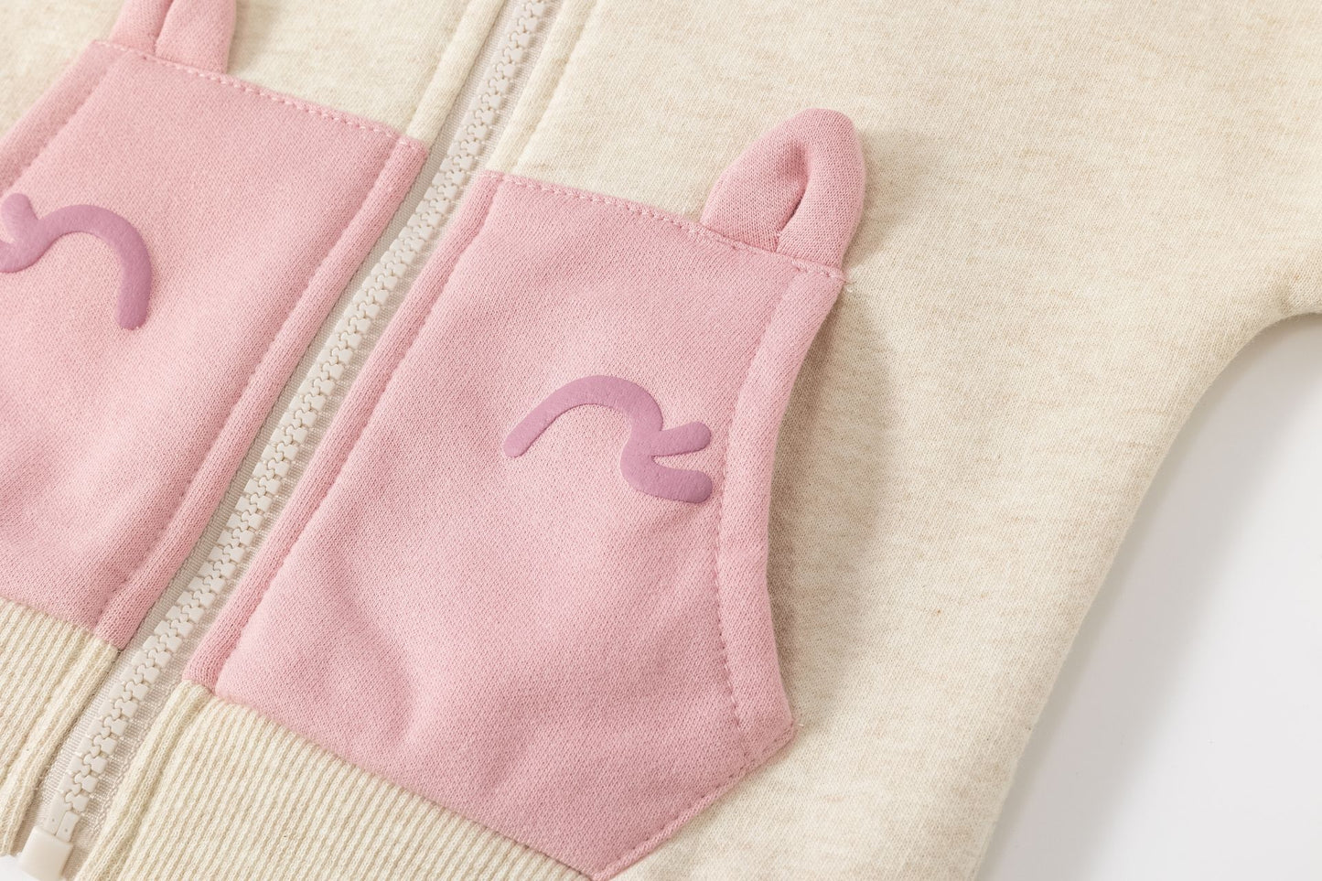 Sudadera niña rosa con bolsillos  - Newness