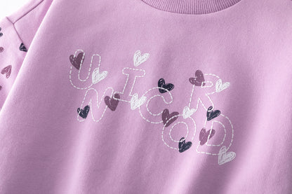 Chandal niña corazones en lila - Newness