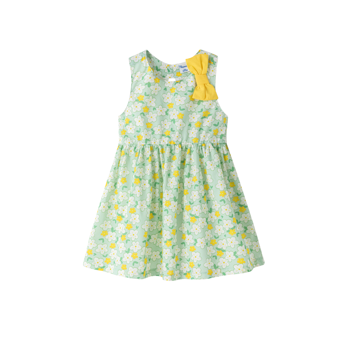 Vestido niña de primavera con fruncido verano 2024 - Newness