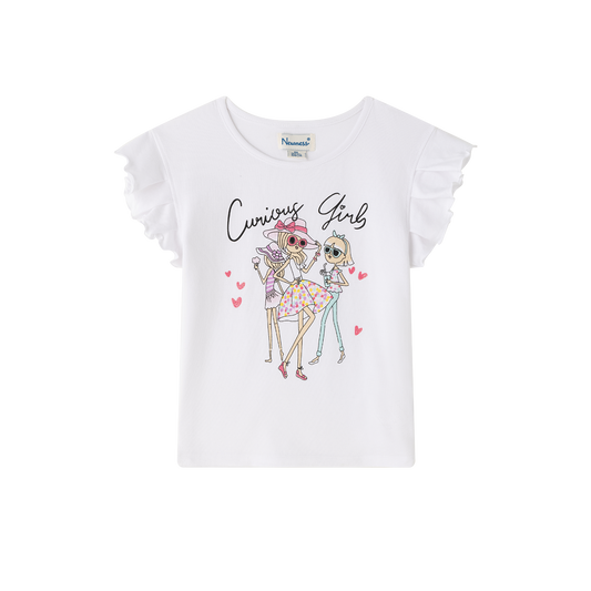 Camiseta de niña en blanco - Newness