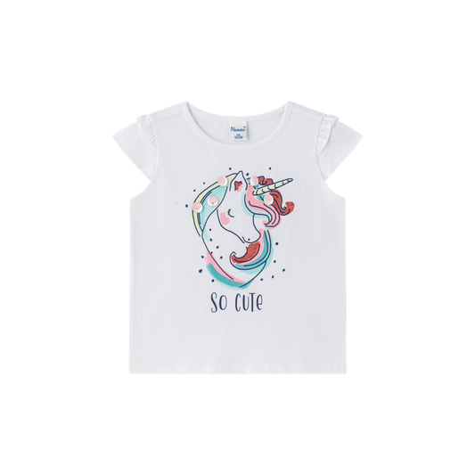 Camiseta de niña con estampado de unicornio - Newness