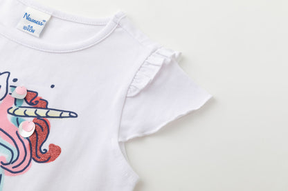 Camiseta de niña con estampado de unicornio - Newness