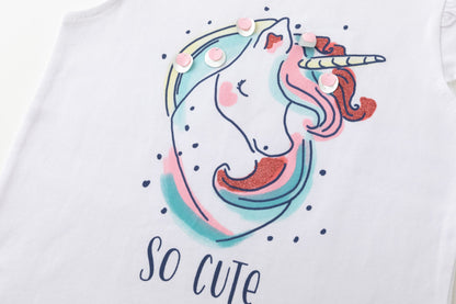 Camiseta de niña con estampado de unicornio - Newness