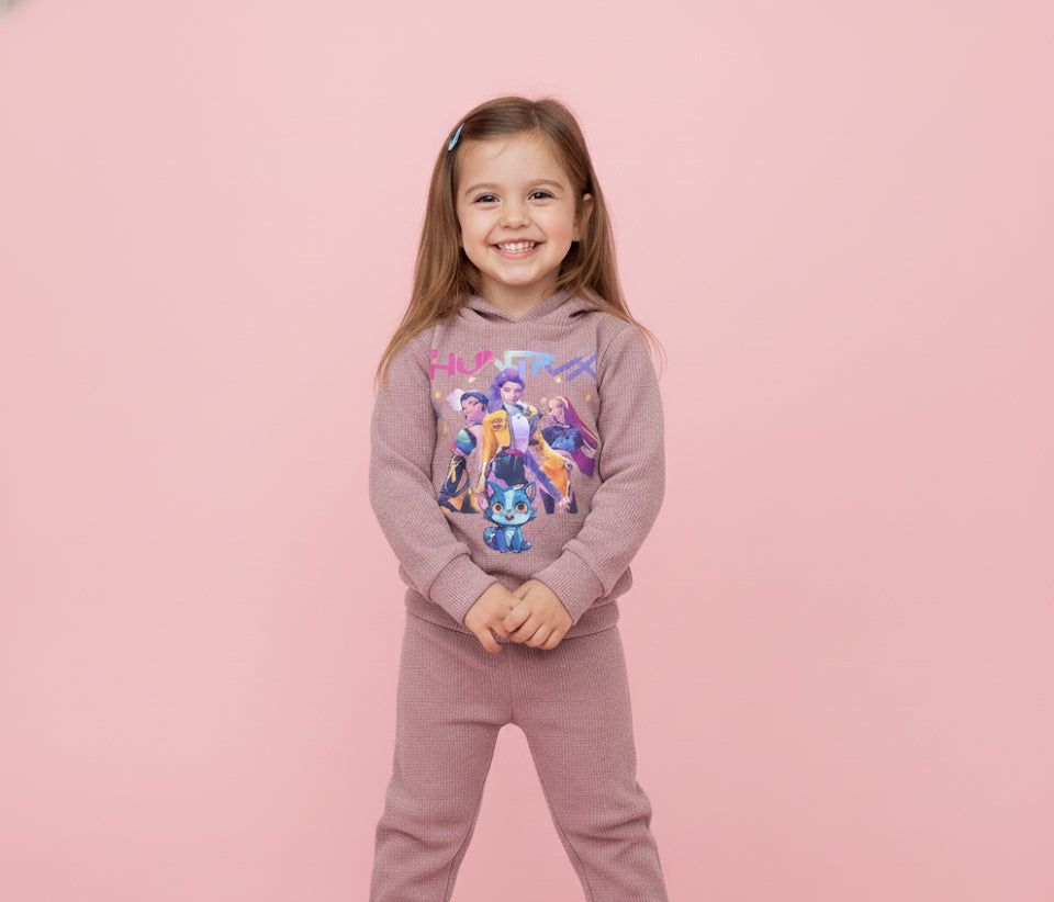 Chandal Huntrix K- Pop rosa empolvado - Pronta Moda