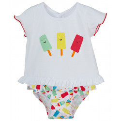 Conjunto de camiseta y bañador de Calamaro