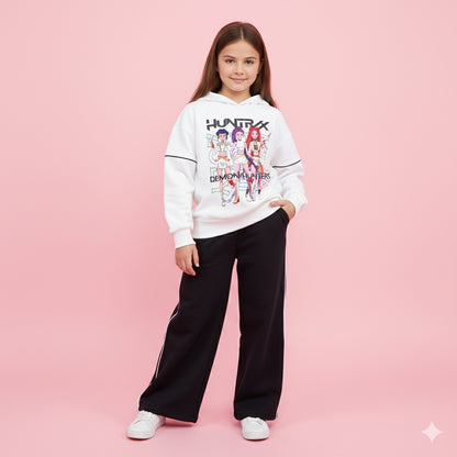 Chandal niña con sudadera blanca K- Pop - Pronta Moda