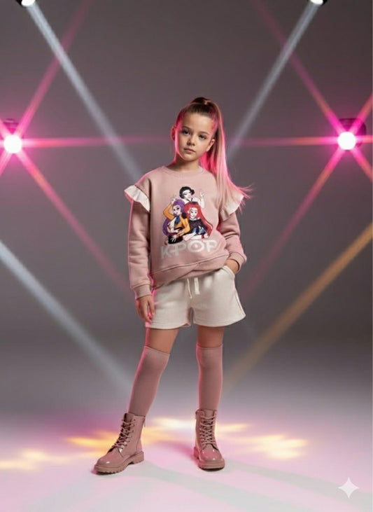 Conjunto con short K- Pop - Pronta Moda