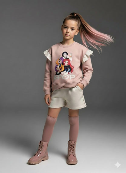 Conjunto con short K- Pop - Pronta Moda