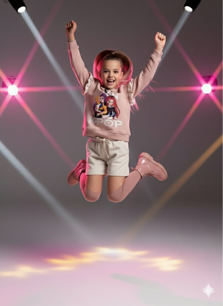 Conjunto con short K- Pop - Pronta Moda