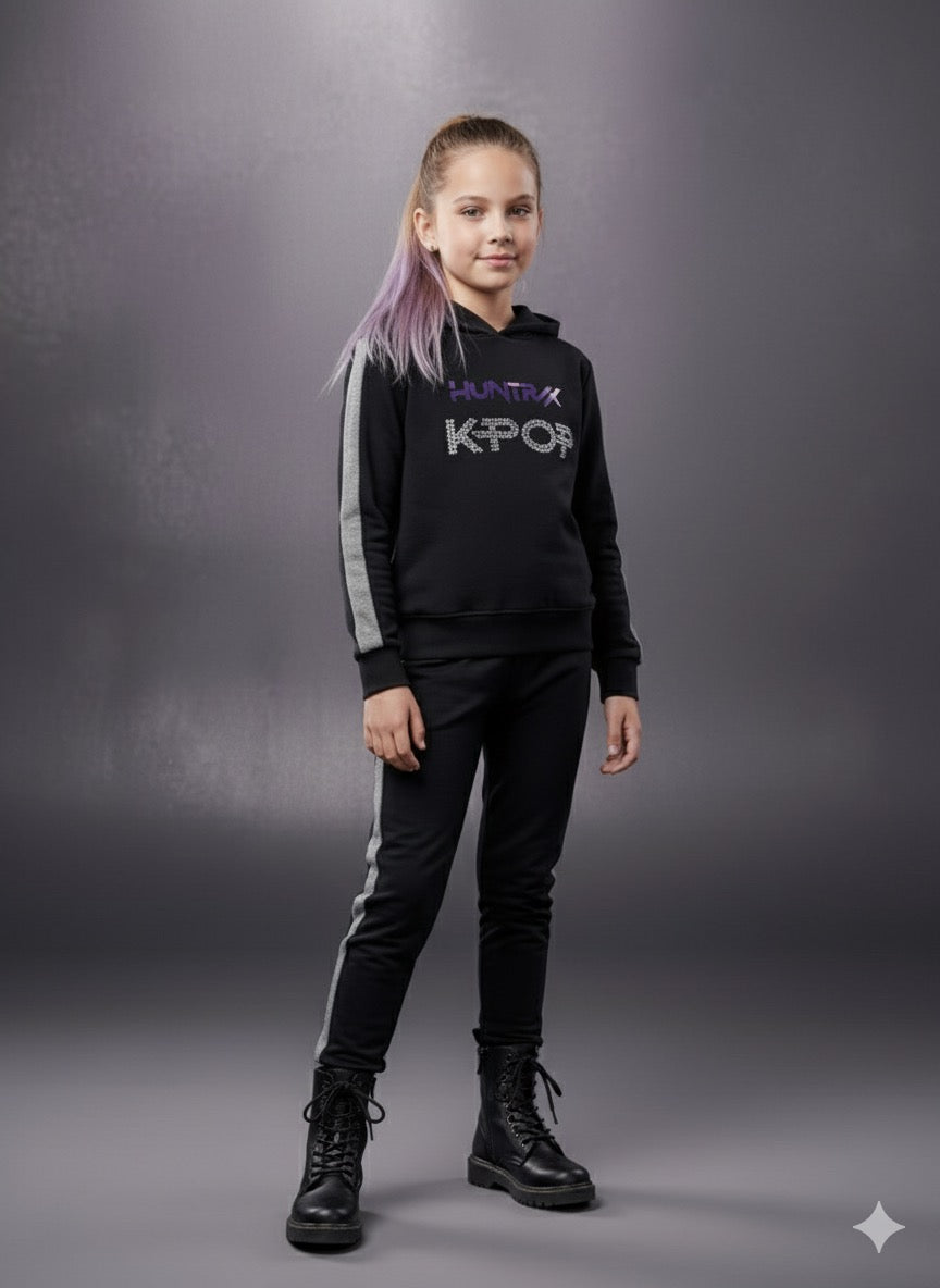 Chándal negro con lentejuelas K- Pop - Pronta Moda